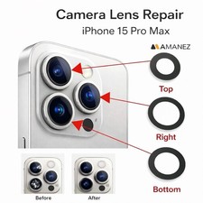 For Apple iPhone 15 Pro Max Back Camera Glass Lens Cover Replacement