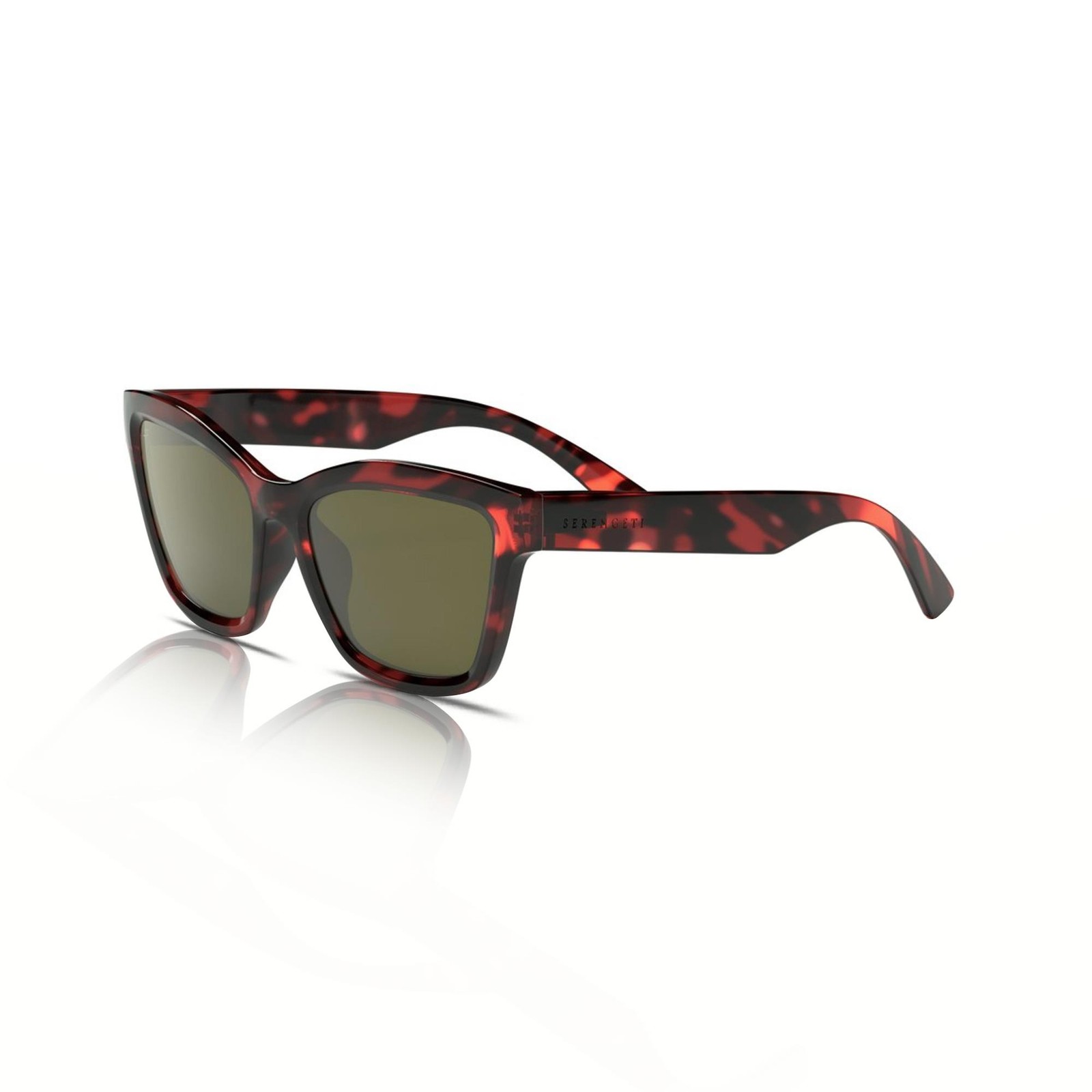 Serengeti Rolla SS537004 Saturn Green Polarised Red Tortoise Sunglasses
