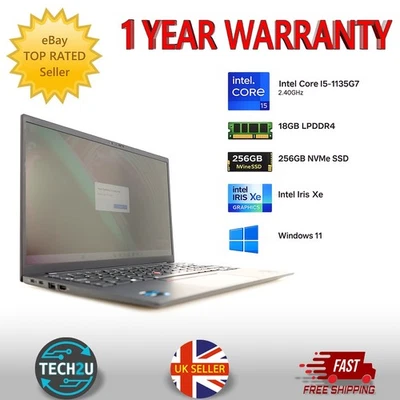 Lenovo ThinkPad X1 Carbon Gen 9 i5-1145G7 16GB RAM 256GB SSD Windows 11 Laptop - Image 1 of 4