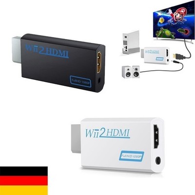 Adapter für Wii auf HDMI Full HD 1080p Konverter für Nintendo für Wii auf HDMI