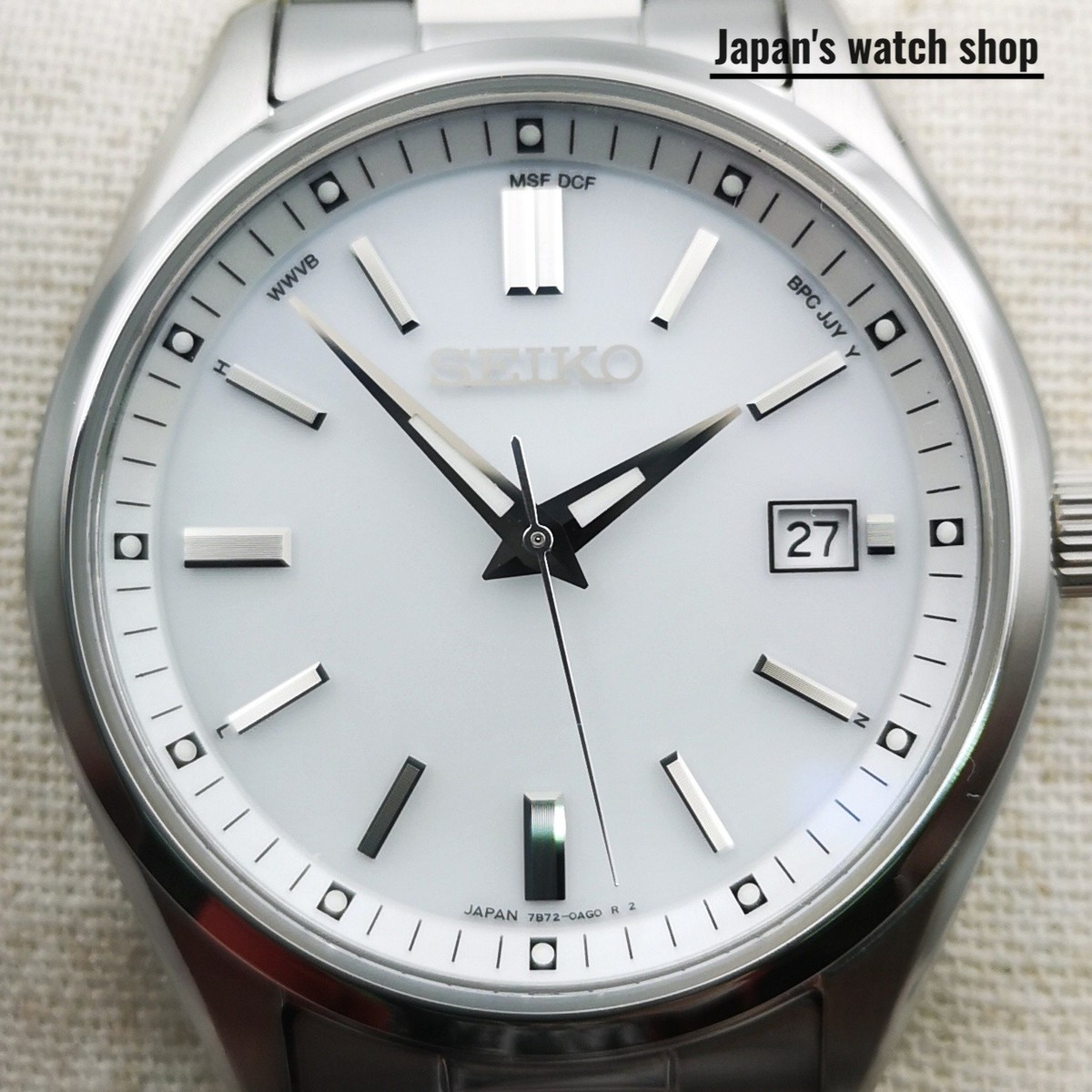 ２０２４年６月購入／セイコー／ＳＢＴＭ３１７ホワイト／ソーラー／￥５１,７００ SEIKO Seiko Selection SBTM317 White Solar Atomic Radio Men's Watch