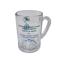 Australian Rugby League Tour 1986 Halifax Rugby League Champions Glass Tumbler