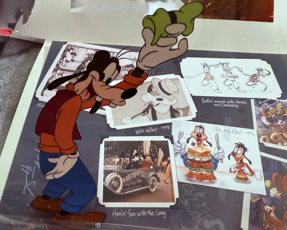 DISNEY MGM STUDIO - GOOFY - CELDA ENMARCADA "IT'S A WRAP" + CERTIFICADO DE AUTENTICIDAD POSTAL FIRMADO Foto 3 de 4