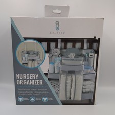 L.A. Baby Diaper Caddy Nursery Organizer for Baby's Essentials White Open Box
