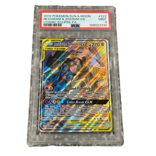 Reshiram & Zekrom-GX graded PSA 9 for sale on eBay