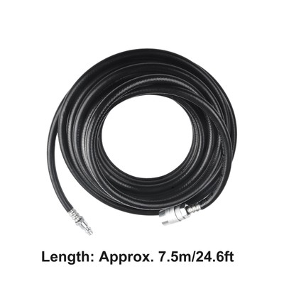 24.6ft PVC Pneumatic Air Compressor Hose Accessory With Quick Connect Air Hose