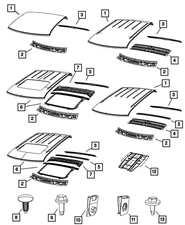 Genuine Mopar Roof Bow 55372657AA