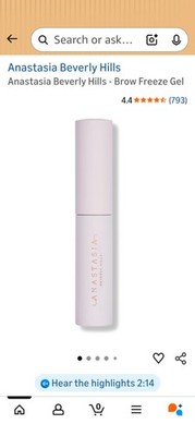 Anastasia Beverly Hills Brow Freeze Gel 0.15oz / 4.5mL Travel Mini