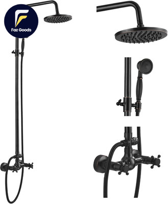 Exposed Bathroom Shower Faucet Set Shower Fixture 8 Inch Rainfall Shower Head Ha