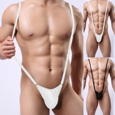 Hommes Sexy Suspensoir Souple Pochette Slip Jarretelle Body Réglable Sous Neuf