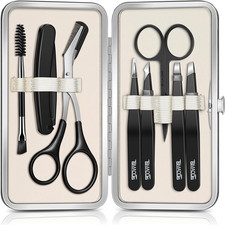 Tweezers For Men 8 In 1 Professional Eyebrow Tweezers Kit With Eyebrow Trimmer