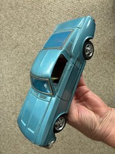 FORD MUSTANG GT FASTBACK Made in JAPAN TIN TOY TIN TAIYO Metallic BLUE