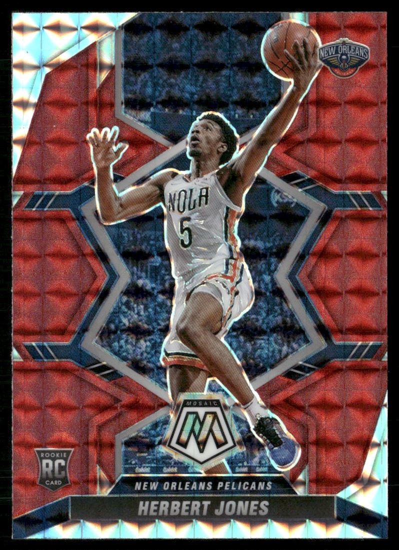 Herbert Jones Rookie 2021-22 Panini Mosaic Red New Orleans Pelicans #231