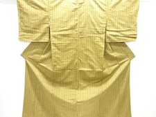 7731691: JAPANESE KIMONO / SILK / TSUMUGI / WOVEN STRIPE