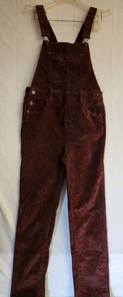 Mono We the Free People para mujer talla 28 marrón pana jersey babero elástico Foto 4 de 4