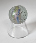Antique German Latticino Multi Color Swirl Glass Marble +1" — photo 2