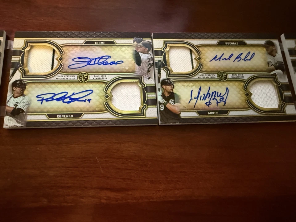 2022 Triple Threads Deca Frank Thomas Tim Raines Jim Thome White Sox Auto /10 — 第 3/4 张图片