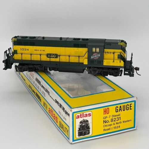 Atlas HO EMD GP-7 CNW Chicago y Noroeste 1524 Ruta del Esquema 400 Funciona | Condition: Used