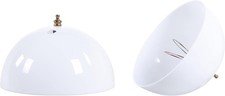 Aspen Creative 28004-15-2, Clip-on White with Pull Chain Opening - Dome Shade