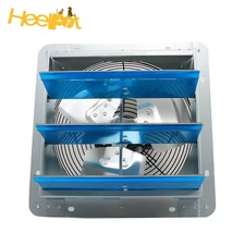 12 In Shutter Exhaust Fan Aluminum w/Speed Controller Power Cord Kits Wall Mount