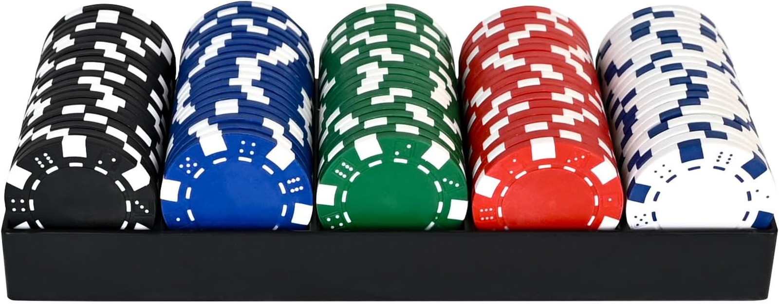 Sunny Days Entertainment Elbow Room Games 100-Piece Poker Chip Set with Tray – C