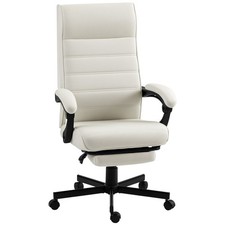 Vinsetto High-Back Office Chair, Adjustable Height & Footrest, Refurbished