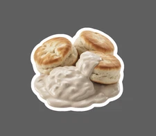 Biscuits and Gravy Sticker Southern Comfort Food Country Gift Waterproof NEW