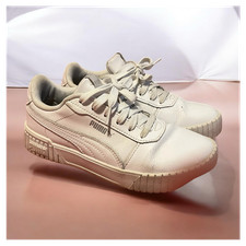 PUMA Damen Sneaker Weiß Leder Low Top 386185...