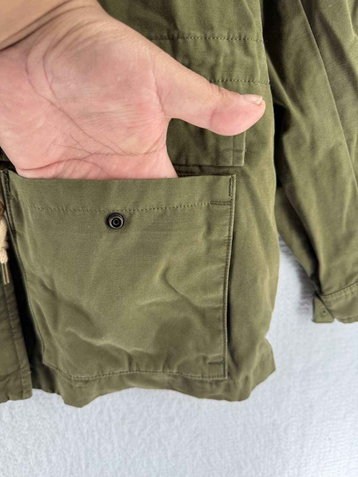 LEVI'S Full Zip Snap Button Size Small Military U… - image 3