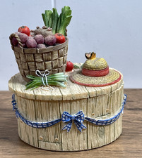 Willow Hall Trinket Box The Vegetable Patch 3” Tall