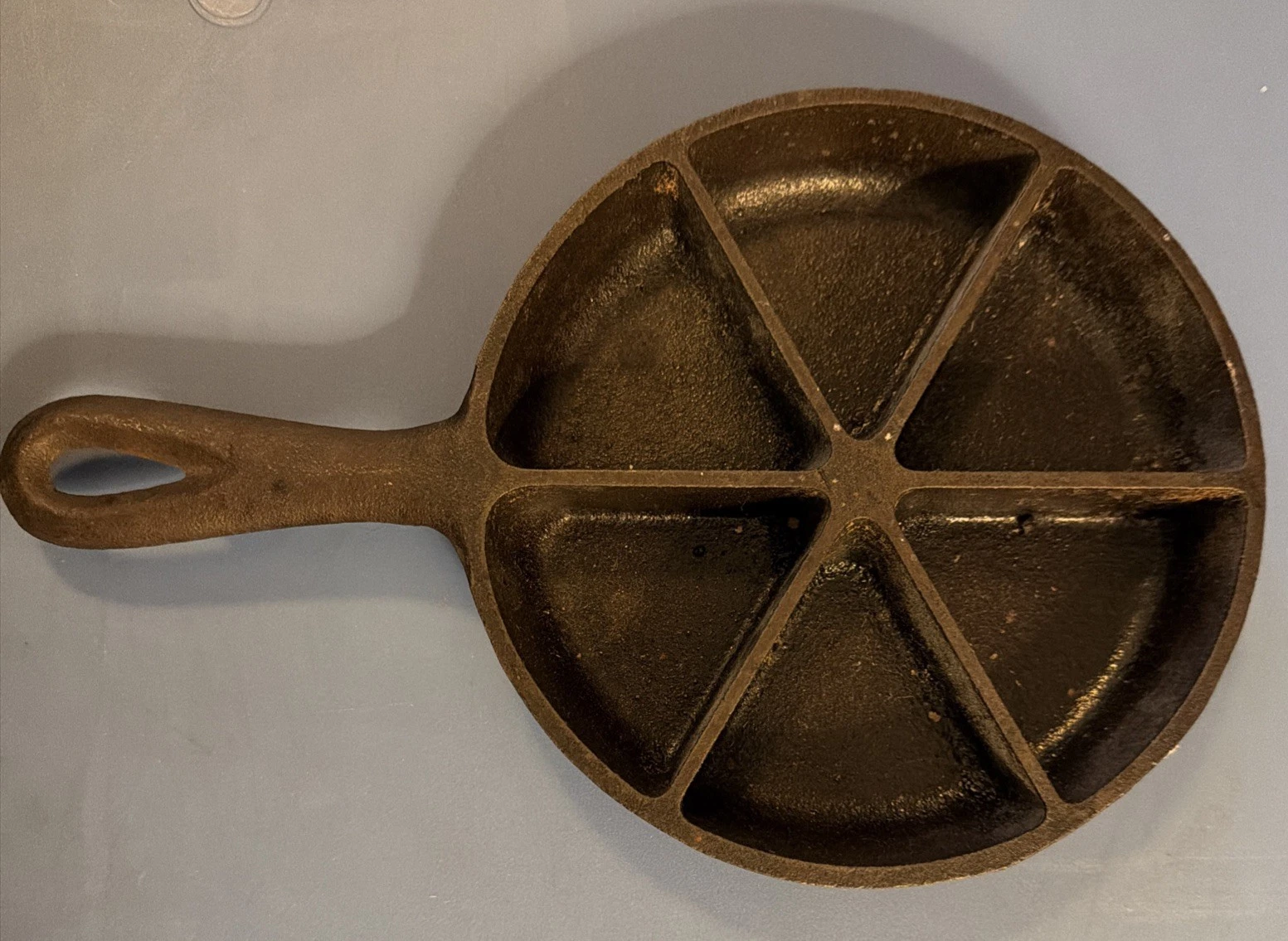 Vintage 6.5 Birmingham BSR Cast Iron 6CBS Cornbread Skillet Wedge Pan Corn Bread