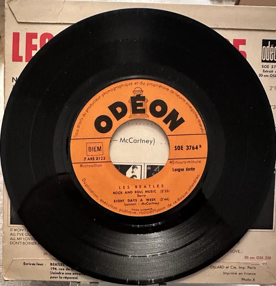 The Beatles French EP Odeon SOE 3764 LES BEATLES 1965 - Image 3 of 4