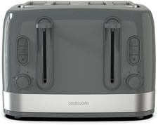 Cookworks Illuminated 4 Slice Toaster - Stone Grey