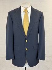 Polo University Club by Ralph Lauren Men's Navy Blue Wool Blazer 40R Vintage