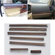 For Toyota Land Cruiser 2008-2021 Wood Grain Dashdoor Armrest Strip Cover Trim For Toyota Land Cruiser 2008-2021 Wood Grain Dashdoor Armrest Strip Cover Trim