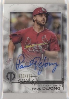 2019 Topps Tribute 136/199 Paul DeJong #TA-PD Auto 4z8