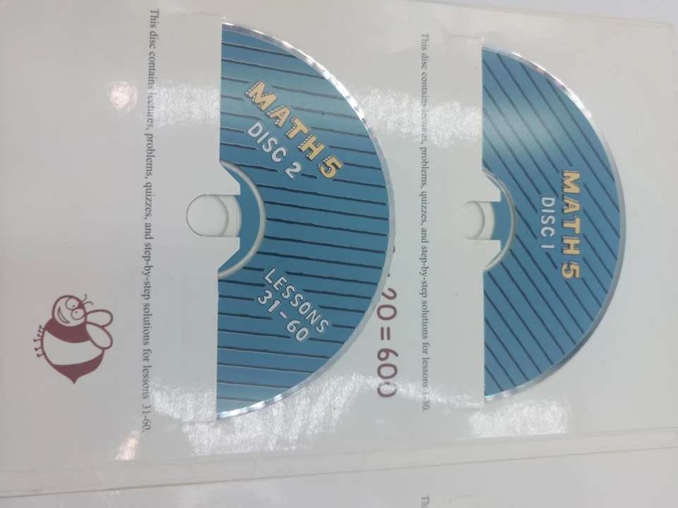 Teaching Textbooks Math 5 CD-ROM CD's Grade 5 Homeschool *1 Disc Missing* - Image 4 of 4