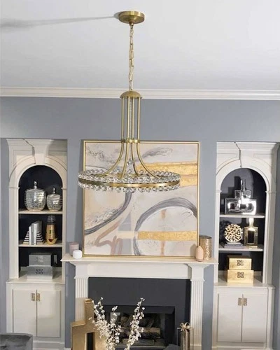 Crystorama Clover 22 1/2" Wide Aged Brass and Crystal Chandelier - Picture 7 of 7