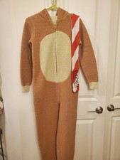 Rudolph The Red Nosed Reindeer Women Adult Fleece Suit Pajama Small