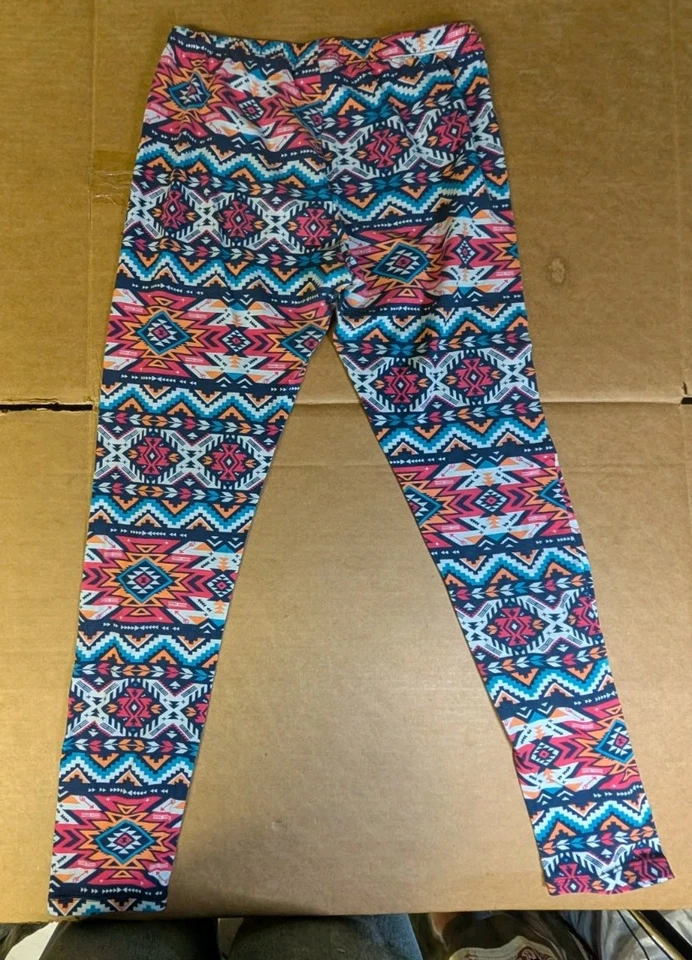 Pantalones informales para mujer Bobbie Brooks AztecHi tiro alto pierna ancha algodón/spandex talla L Foto 2 de 4