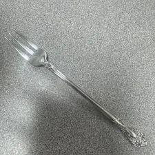 One Vintage 1932 Alvin Sterling Chateau Rose Silver Meat Cocktail Seafood Fork