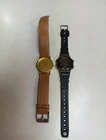 Vtg Seiko Quartz Watch & Armitron Night Vision  Lot Of 2 For Parts Repair Only~