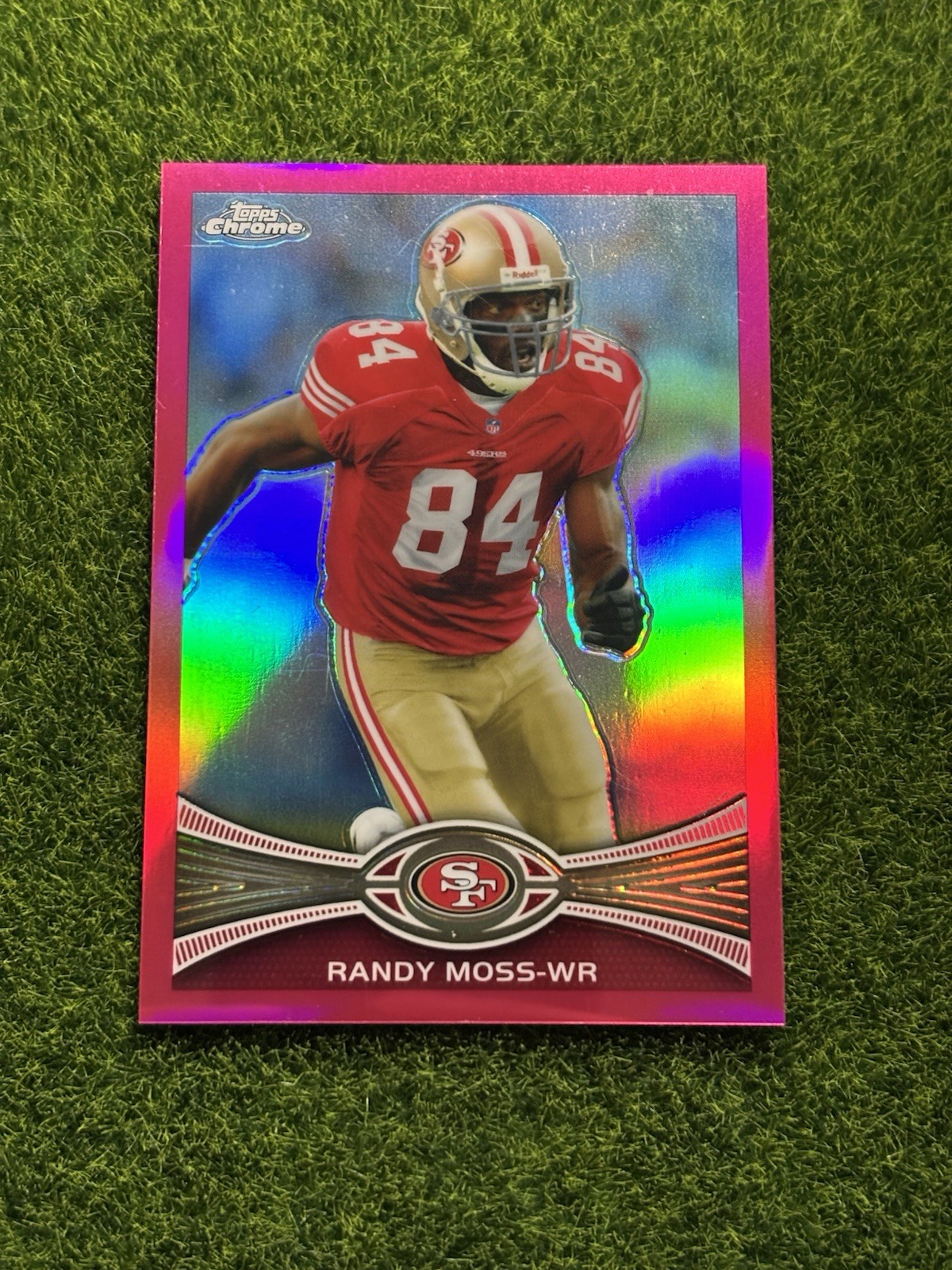 2012 Topps Chrome - Randy Moss #32 Pink Refractor #’d /399 49ers