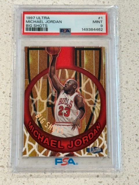 1997 FLEER ULTRA BIG SHOTS #1 MICHAEL JORDAN PSA 9 MINT view 2