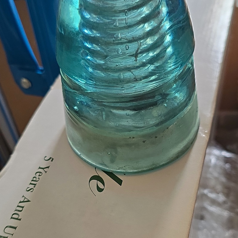 Aqua Blue-Green Glass Power Line Insulator - Collectible Glass Insulator