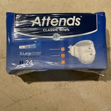 Attends, Classic Briefs Extra Large 24 Per Pack Case Of Four Packs 34063