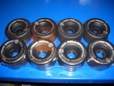 New Rollerbones Team Logo Wheels 101A or 98A BLACK   8 pack. 57mm x 30mm