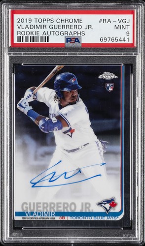 2019 TOPPS CHROME ROOKIE AUTOS VLADIMIR GUERRERO JR. ROOKIE RC PSA 9 AUTO