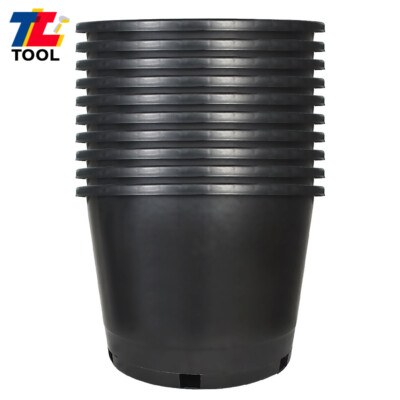 10PCS 10Gallon Black Heavy Duty Large Premium Nursery Pot Root Garden Container