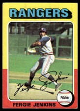 1975 Topps Fergie Jenkins #60 Texas Rangers Baseball Card